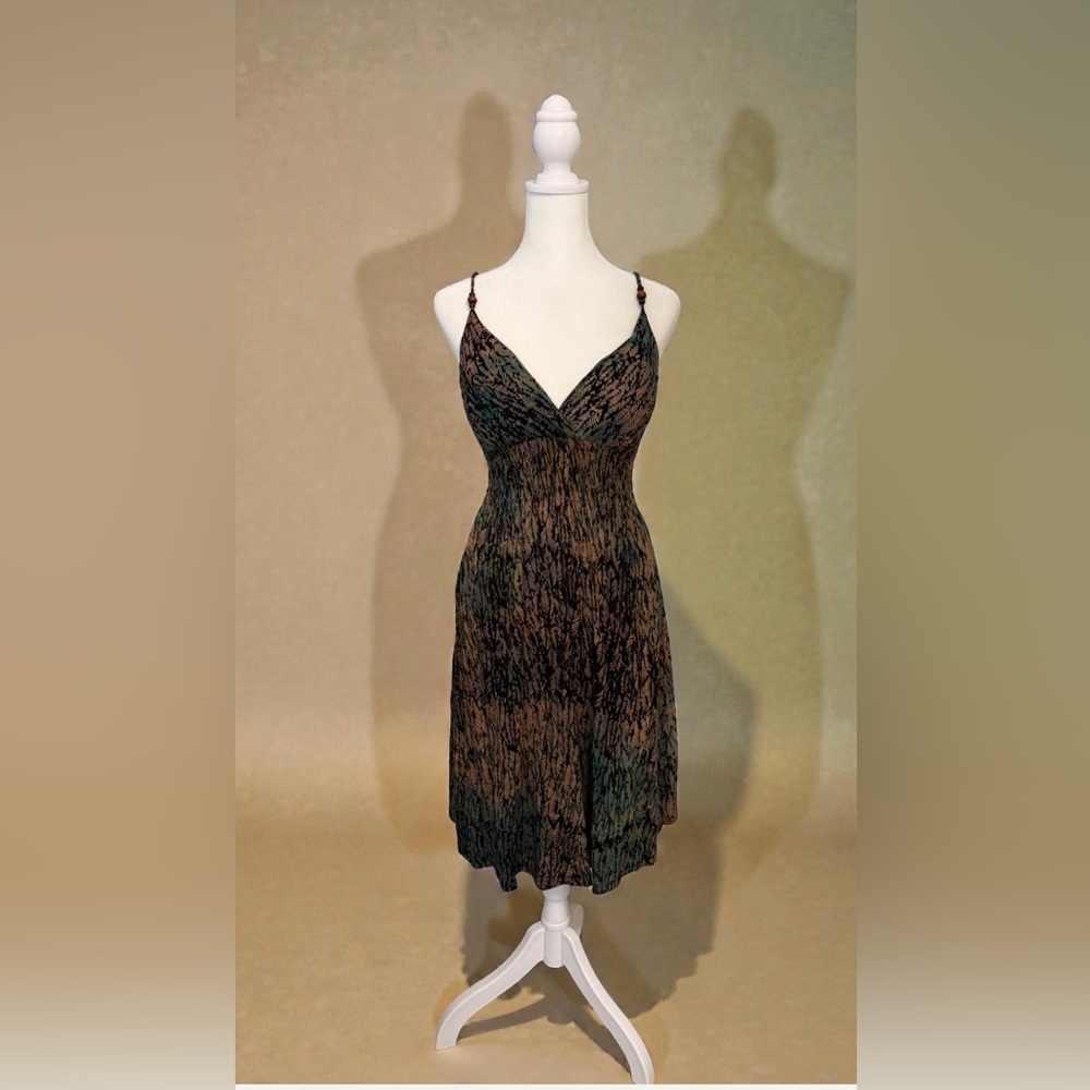 SANTIKI 🌴 Boho Tropical Vacation Sundress | Smocked Back | Size S 🌼
